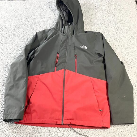 The North Face Jacket Mens Large Black‎ Orange Windwall Hooded Full Zip Outdoors - Picture 1 of 10